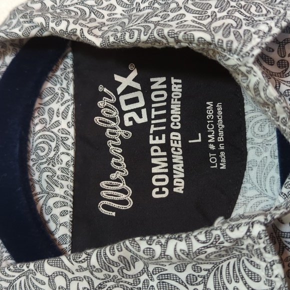 Wrangler 20X Competition Men's Long Sleeve Pearl Snap Western Shirt Size Large - Picture 5 of 9